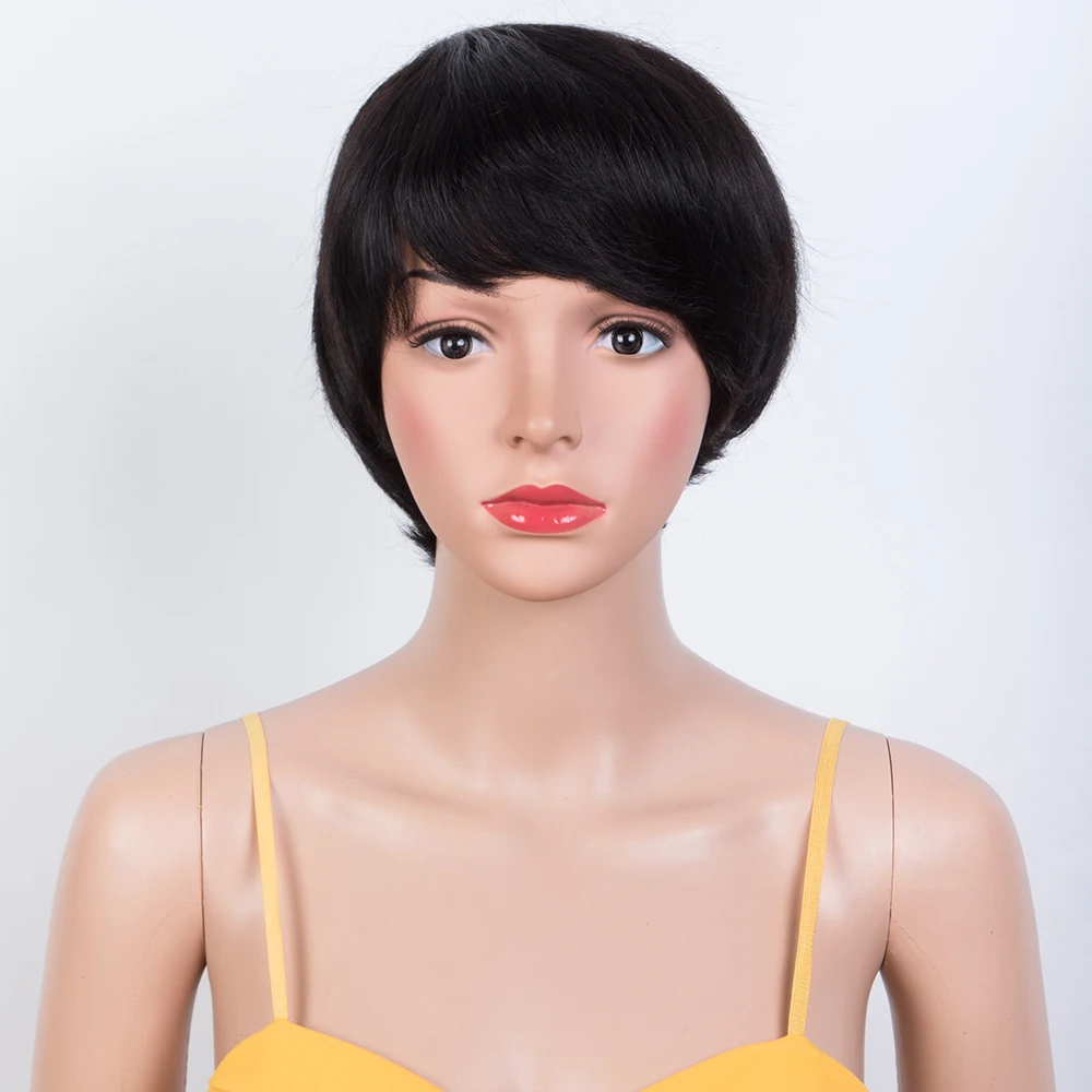 Short Straight Bob Wig Pixie C - đánh giá và giá Short Pixie Cut Wig Human Hair Cheap