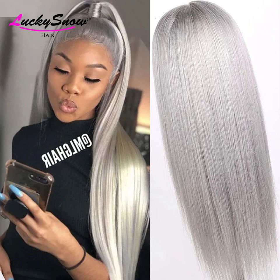 For Women Grey Long Straight B - đánh giá và giá Hd Lace Frontal Wig Human Hair Pre Plucked