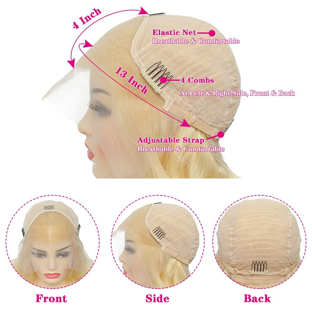 13x4 Lace Front Wig Human Hair - đánh giá và giá 613 Blonde Body Wave Lace Front Wig