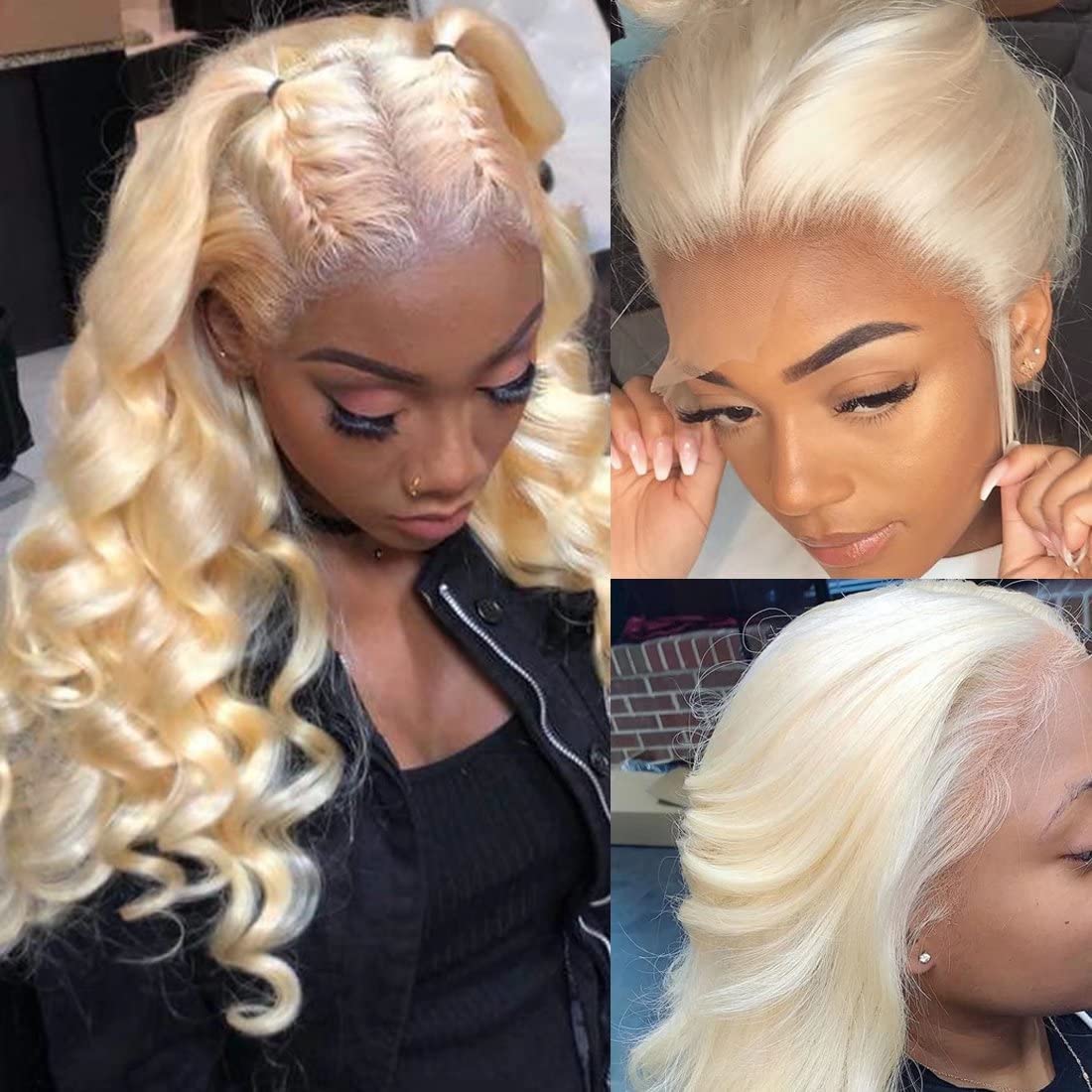 200% Density Straight Silky 61 - đánh giá và giá 613 Blonde Body Wave Lace Front Wig