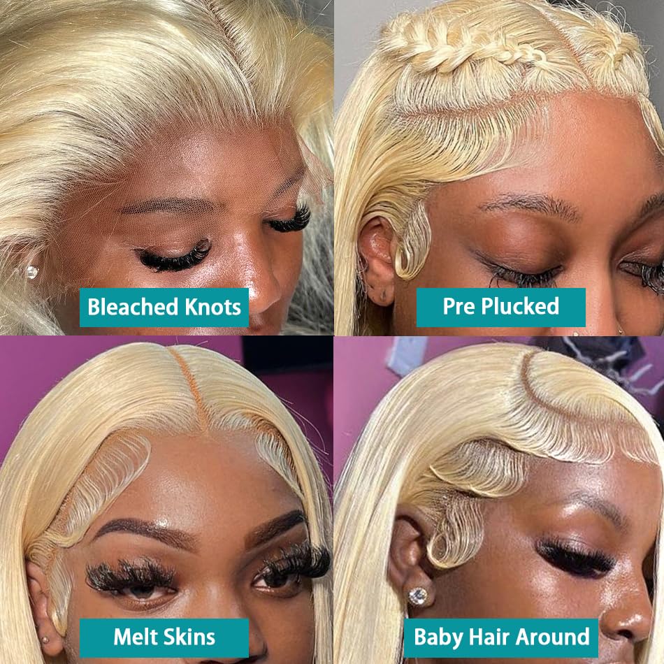200% Density Straight Silky 61 - đánh giá và giá 613 Blonde Body Wave Lace Front Wig