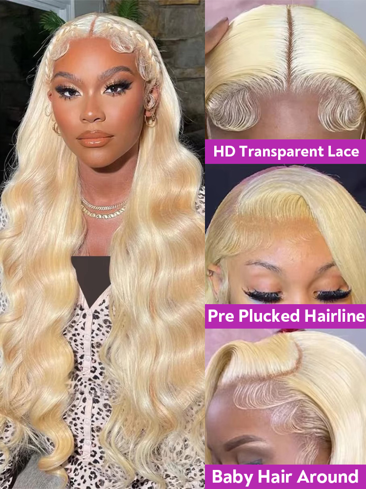 220% Density 613 Honey Blonde  - đánh giá và giá 613 Blonde Body Wave Lace Front Wig